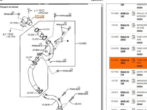 Pipe MAZDA 6 Hatchback (GH) 2.2 MZR-CD (GH10) | BP27983315M125 