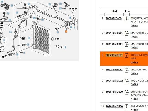 AC-rør HONDA CIVIC VIII Hatchback (FN, FK) 1.8 (FN1, FK2) | BP34568460M126  - Image 6
