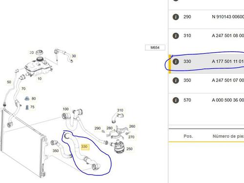 Pipe MERCEDES-BENZ CLA (C118) CLA 200 d (118.312) | BP25246746M125