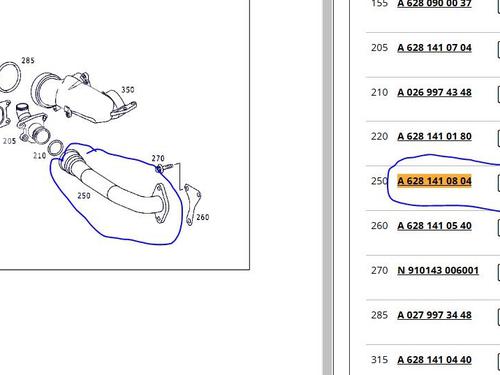 Pipe MERCEDES-BENZ M-CLASS (W163) ML 400 CDI (163.128) | BP22192949M125 