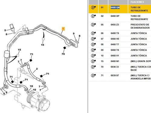 AC pipe PEUGEOT 307 (3A/C)  | BP28015359M126 