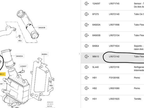 Pipe LAND ROVER RANGE ROVER EVOQUE (L538) 2.0 D 4x4 | BP33544145M125 - Image 2