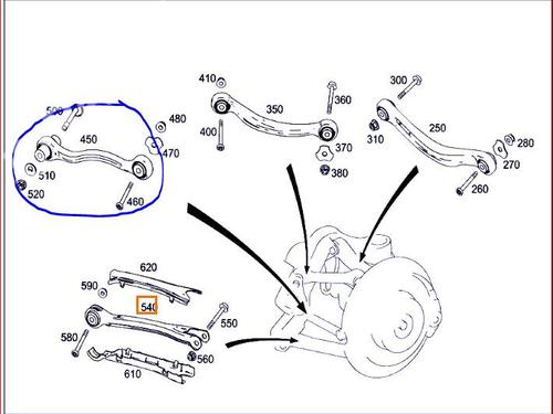 Left rear suspension arm MERCEDES-BENZ GLK-CLASS (X204) 320 CDI 4-matic (204.983) | BP17039089M14 