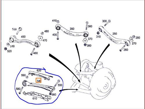 Right rear suspension arm MERCEDES-BENZ GLK-CLASS (X204) 320 CDI 4-matic (204.983) | BP17039088M15 