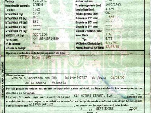 Kabinelys KIA CARENS II MPV (FJ)  | BP7445983I8 