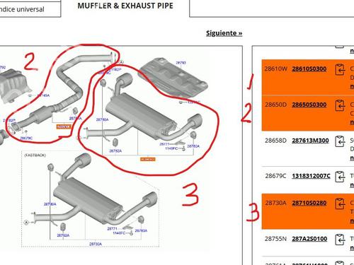 Exhaust system HYUNDAI i30 (PDE, PD, PDEN) 2.0 N | BP28691537M121 