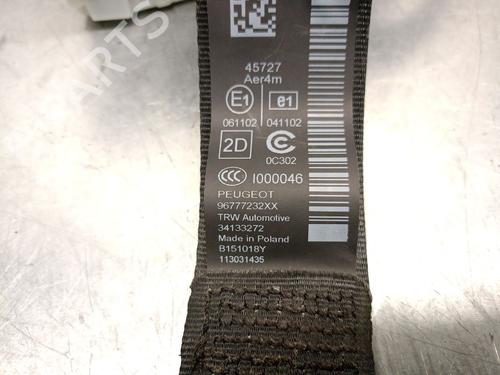 Rear right seatbelt PEUGEOT 308 SW II (LC_, LJ_, LR_, LX_, L4_) 1.5 BlueHDi 130 | BP25287109I28 