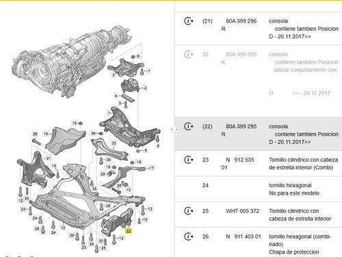 Used Engine mount Engine mount AUDI Q5 (FYB, FYG) 50 TFSI e quattro (299 hp) 33455160 33455160