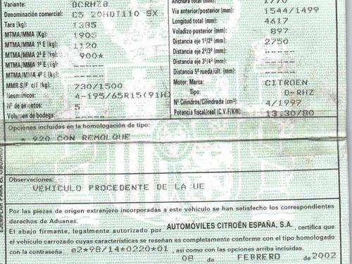 Headlight switch CITROËN C5 I (DC_) 2.0 HDi (DCRHZB, DCRHZE) | BP33218956I24  - Image 9