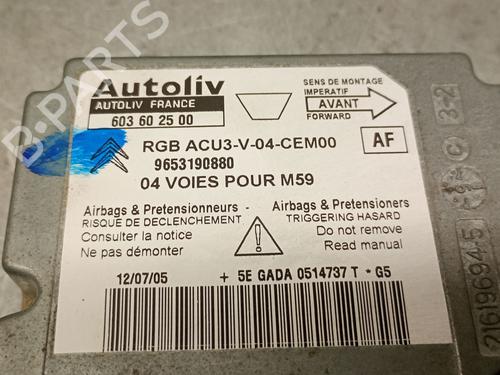 Kollisjonspute styreenhet CITROËN BERLINGO / BERLINGO FIRST Box Body/MPV (M_) 1.9 D 70 (MBWJZ, MCWJZ) | BP30655223M53