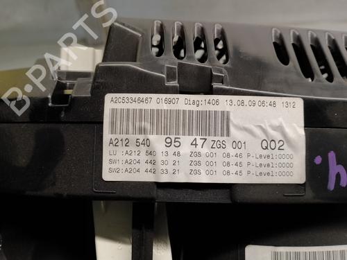 Instrument cluster MERCEDES-BENZ E-CLASS (W212) E 300 CDI / BlueTEC (212.020, 212.021, 212.027) | BP16338765C47 