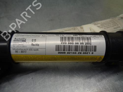 Right curtain airbag MERCEDES-BENZ S-CLASS (W220, V220) S 320 CDI (220.026, 220.126) | BP9679852C12 