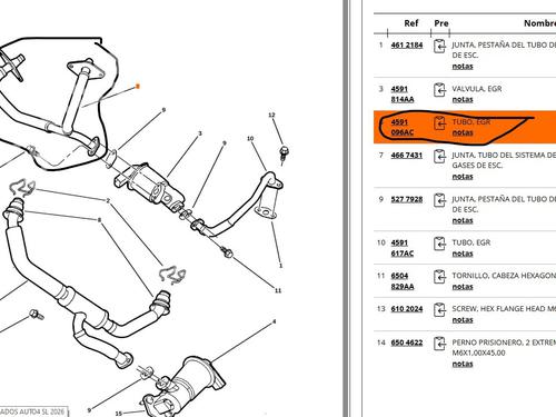 Pipe CHRYSLER 300M (LR) 2.7 V6 24V | BP33856380M125 - Image 5