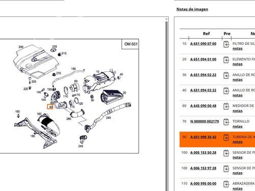 Pipe MERCEDES-BENZ GLC (X253) 220 d 4-matic (253.905, 253.903) | BP25381766M125 