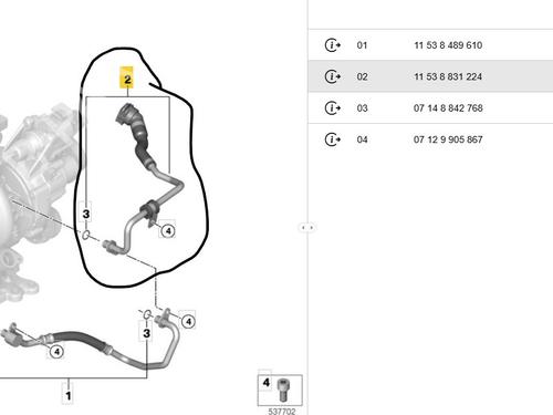 Pipe BMW X3 (G01, F97, G08) xDrive 20 d Mild-Hybrid | BP36140623M125  - Image 6