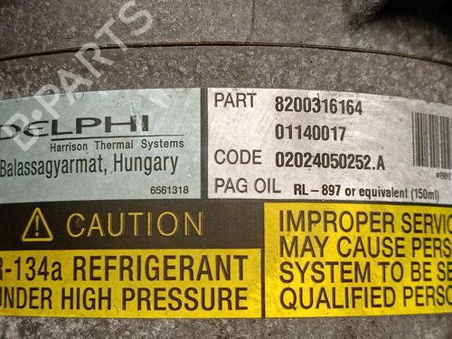 AC compressor RENAULT MEGANE II (BM0/1_, CM0/1_) 1.6 16V | BP31801006M34 