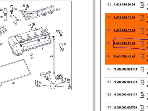 Valve cover MERCEDES-BENZ M-CLASS (W163) ML 400 CDI (163.128) | BP22193482M124 