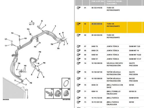 AC pipe PEUGEOT 2008 II (UD_, US_, UY_, UJ_, UR_, UC_) 1.2 PureTech 100 (USHNK) | BP29606884M126