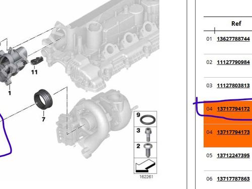 Pipe BMW 5 (E60) 525 d | BP28180176M125