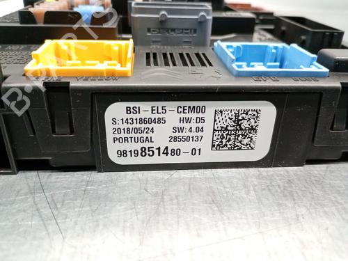 Fuse box CITROËN GRAND C4 SPACETOURER (3A_, 3E_) 1.6 BlueHDi 120 | BP29488846E1
