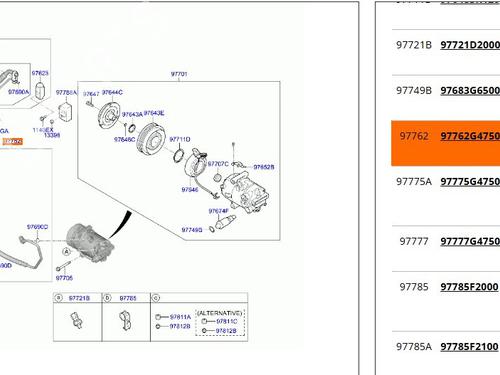 Used AC pipe AC pipe HYUNDAI i30 Estate (PDE) 1.0 T-GDI hybrid 48V (120 hp) 34234614 34234614
