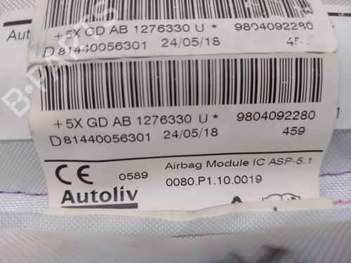 Right curtain airbag PEUGEOT 208 I (CA_, CC_) 1.2 PureTech 82 | BP11973943C12 