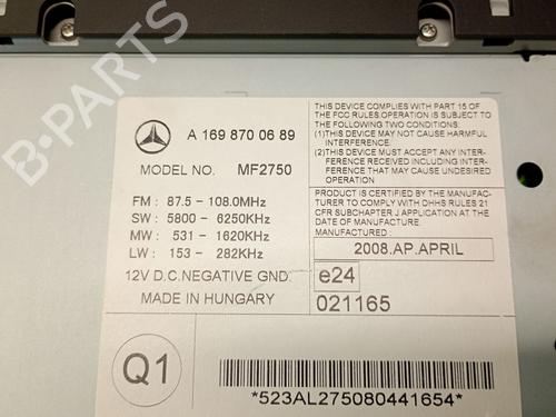 Radio MERCEDES-BENZ B-CLASS Sports Tourer (W245) B 180 CDI (245.207) | BP27243726E6 