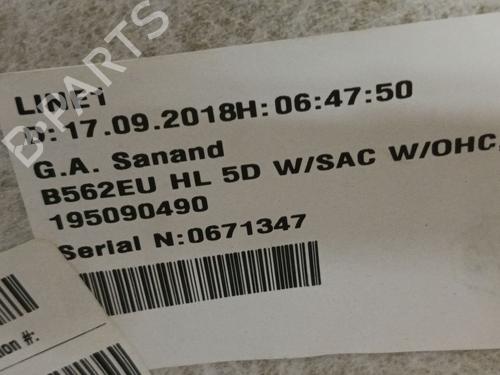 Interior roof FORD KA+ III (UK, FK) | BP30504555I12