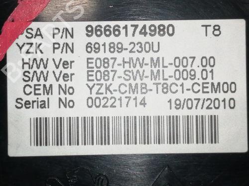 Instrument cluster PEUGEOT 5008 (0U_, 0E_) 1.6 HDi | BP9367019C47 