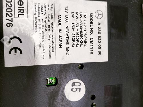 Radio MERCEDES-BENZ SL (R230) 500 (230.475) | BP15379817E6 