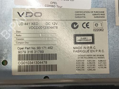 Bilradio OPEL COMBO Box Body/MPV 1.7 DI 16V | BP18672740E6 