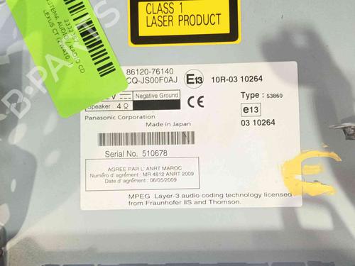 Radio LEXUS CT (ZWA10_) 200h (ZWA10_) | BP36422755E6 - Image 3