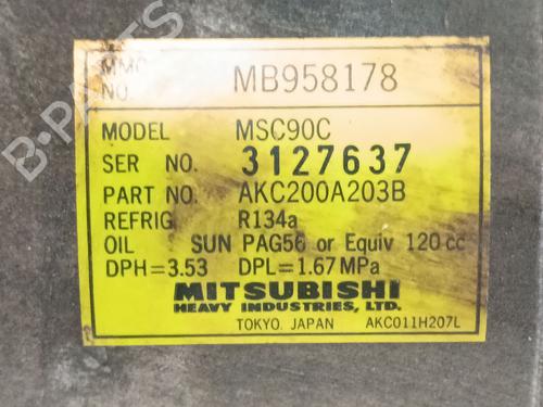 AC compressor MITSUBISHI CARISMA Saloon (DA_) 1.8 16V GDI (DA2A) | BP16873282M34 