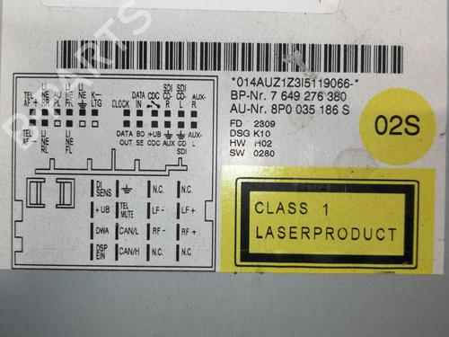 Radio AUDI A3 Sportback (8PA) 1.8 TFSI | BP13655829E6 