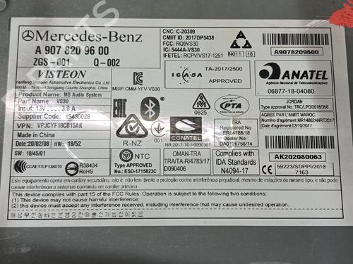 Radio MERCEDES-BENZ SPRINTER 3-t Van (B910) 211 CDI (910.621, 910.623) | BP26566495E6 