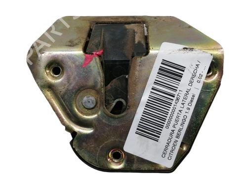 Used Rear right lock CITROËN BERLINGO / BERLINGO FIRST Box Body/MPV (M_) 1.9 D 70 (MBWJZ, MCWJZ) (69 hp) 13307729