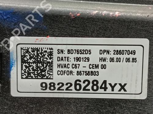 Climate control OPEL CROSSLAND X / CROSSLAND (P17, P2QO) 1.2 (75) | BP8602084I5 