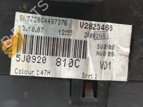 Instrument cluster SKODA FABIA II (542) 1.4 TDI | BP9075968C47 