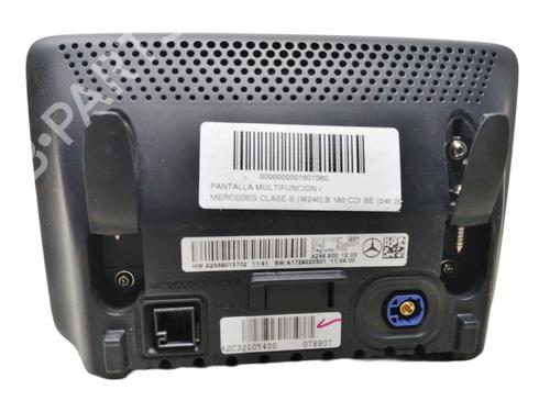 Display monitor MERCEDES-BENZ B-CLASS Sports Tourer (W246, W242) B 180 CDI (246.200) | BP16166839C48 