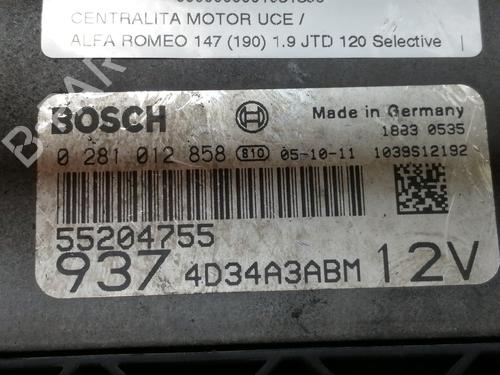 Engine control unit (ECU) ALFA ROMEO 147 (937_) 1.9 JTDM 8V (937.AXD1A, 937.AXU1A, 937.BXU1A) | BP12549060M57 
