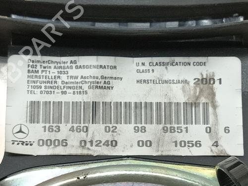 Driver airbag MERCEDES-BENZ M-CLASS (W163) ML 270 CDI (163.113) | BP27691635C9 