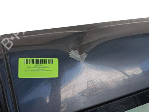 Dør høyre bak DACIA DOKKER MPV (KE_) 1.5 dCi (KEAJ, KEAH) | BP29121698C5 