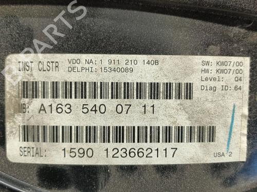 Instrument cluster MERCEDES-BENZ M-CLASS (W163)  | BP17322088C47