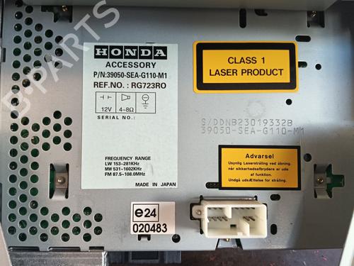 Radio HONDA ACCORD VII (CL, CN) 2.0 (CL7) | BP30125061E6