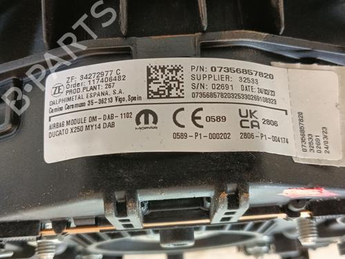 Driver airbag FIAT DUCATO Bus (250_) 140 Multijet 2,2 D | BP29402223C9 