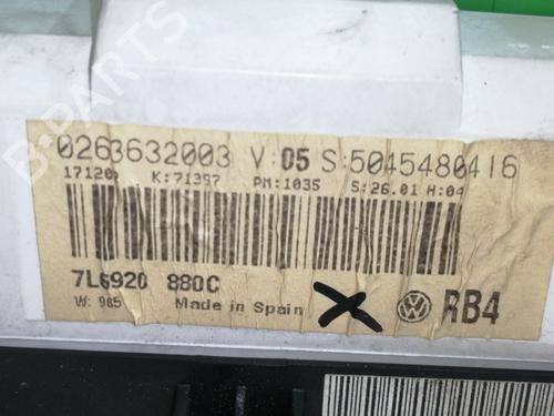 Kombinert Instrument VW TOUAREG (7LA, 7L6, 7L7)  | BP9502660C47 