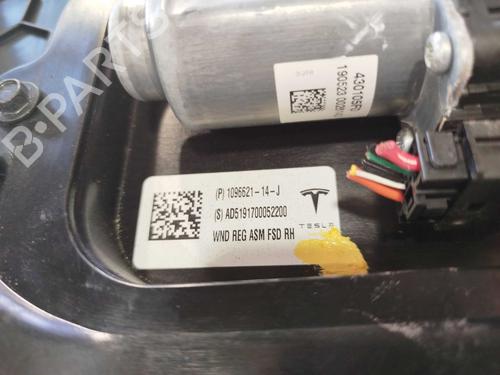 Front right window mechanism TESLA MODEL 3 (5YJ3) EV AWD | BP39687777C23 - Image 2