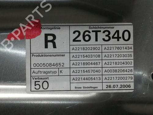 Front right window mechanism MERCEDES-BENZ S-CLASS (W221, V221)  | BP9423059C23 