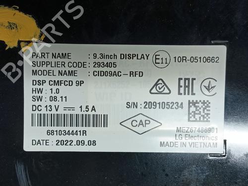 Display monitor RENAULT MEGANE IV Grandtour (K9A/M/N_) 1.3 TCe 140 (K9NB) | BP31060975C48 