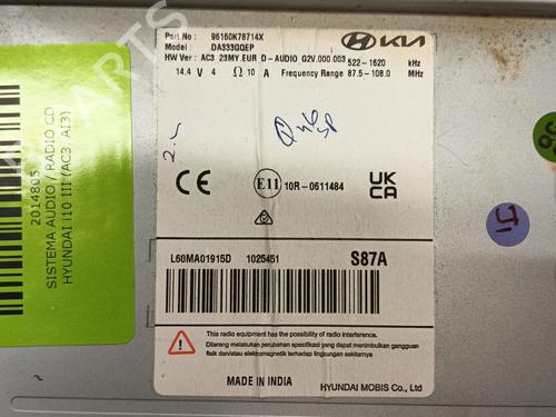 Bilradio HYUNDAI i10 III (AC3, AI3) 1.0 MPi | BP29625051E6